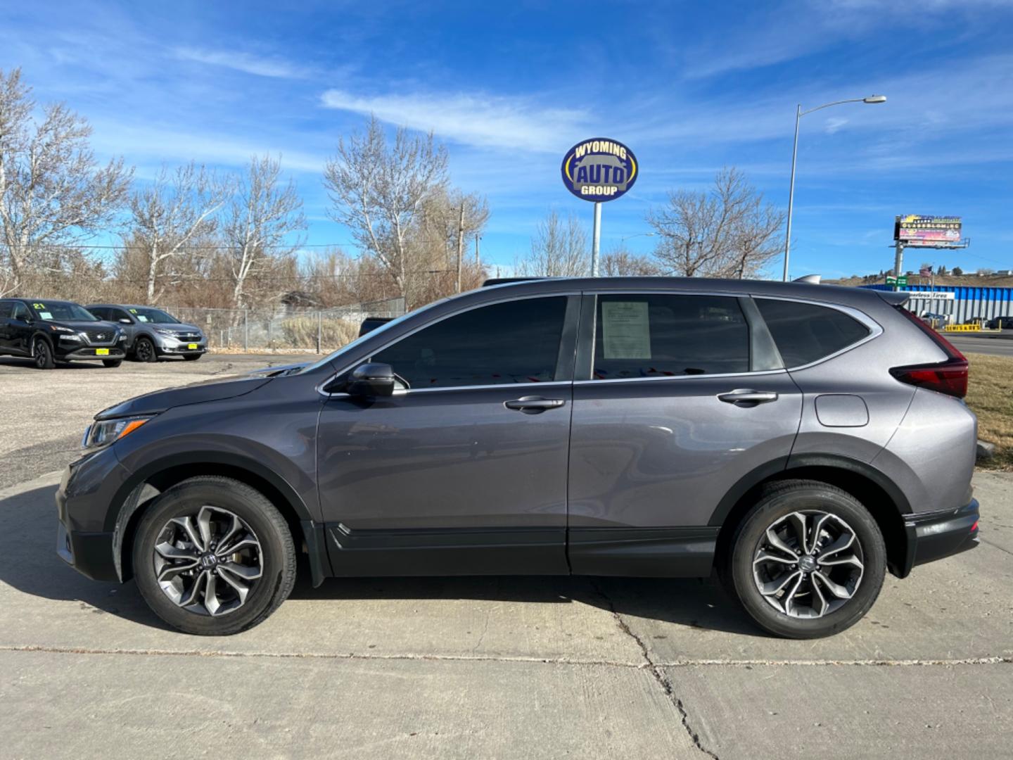 2021 Dark Gray /Dark Gray/Black Honda CR-V EX (5J6RW2H56MA) with an 1.5L I4 TURBO engine, Automatic transmission, located at 3030 CY Ave, Casper, WY, 82604, (307) 265-3830, 42.827816, -106.357483 - Photo#0